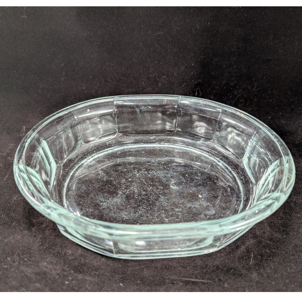 Vintage‎ Pyrex 803-B Clear Glass Paneled Round Baking Dish 8.5 Inch Corning